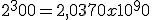 2^300=2,0370x10^90
